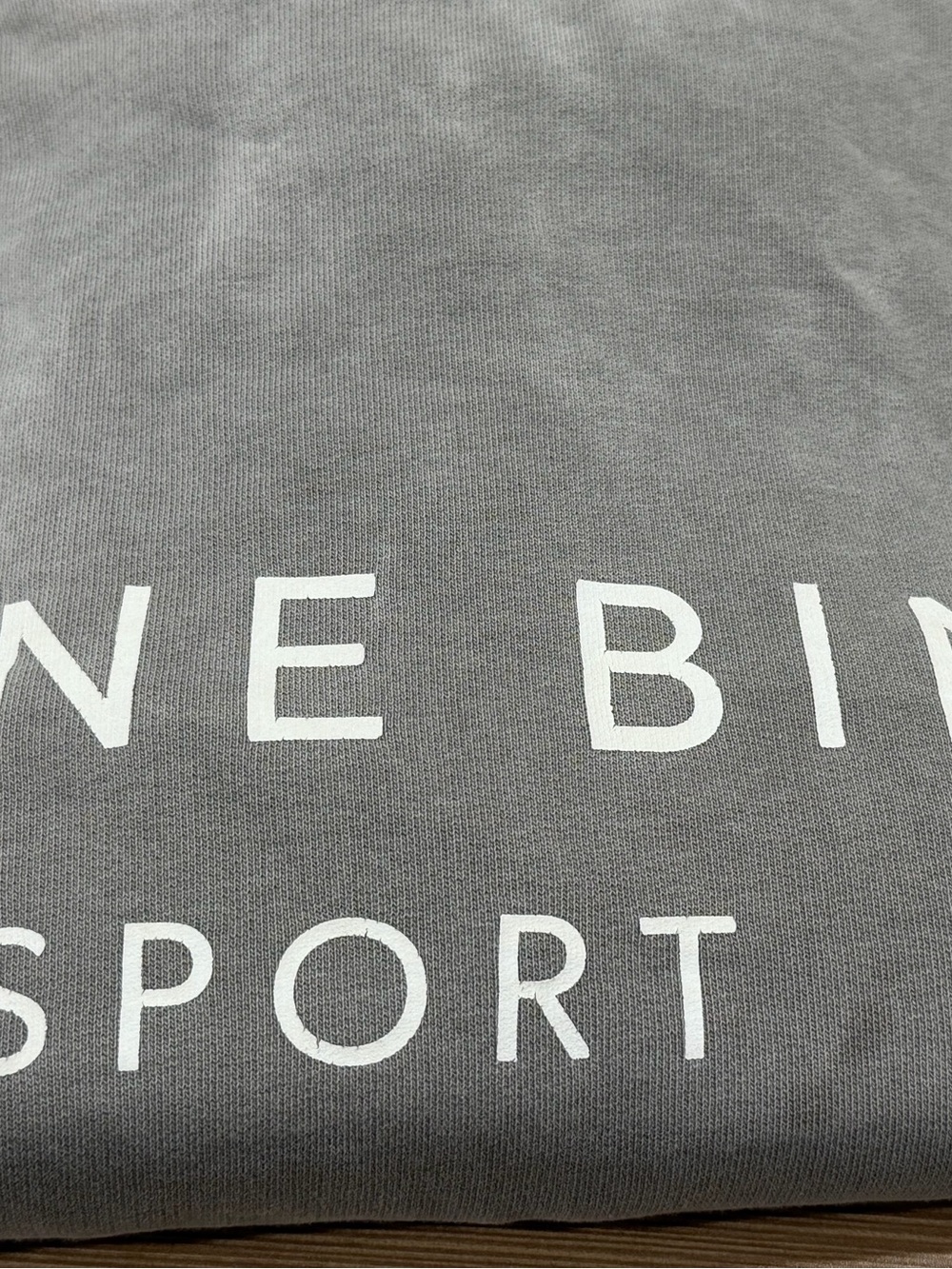 Anine Bing Sport sweatshirt with a vintage washed finish Gray Green Sz XS - Picture 12 of 13